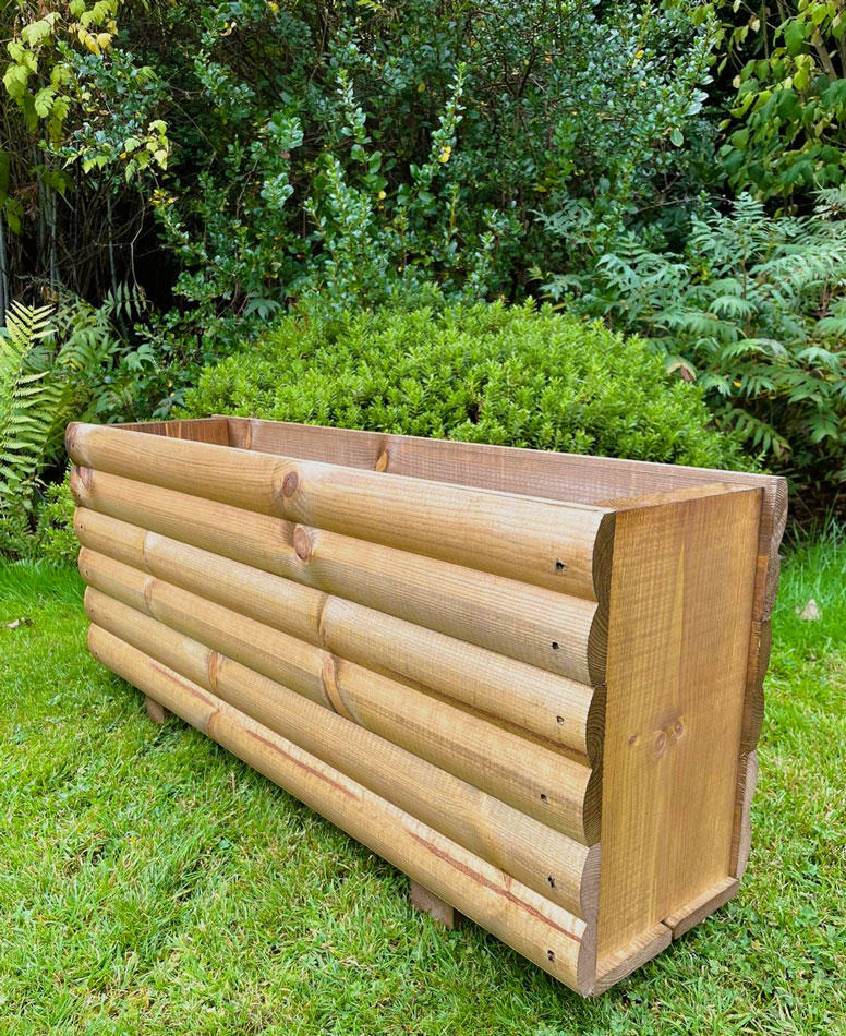 Garden Plant Container Log Style Large