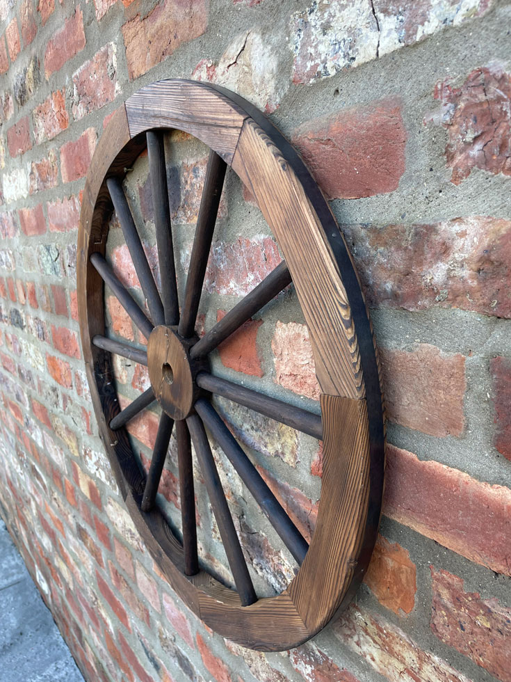 Rustic Wooden Cartwheel Wall Spoked Wheel Vintage Style