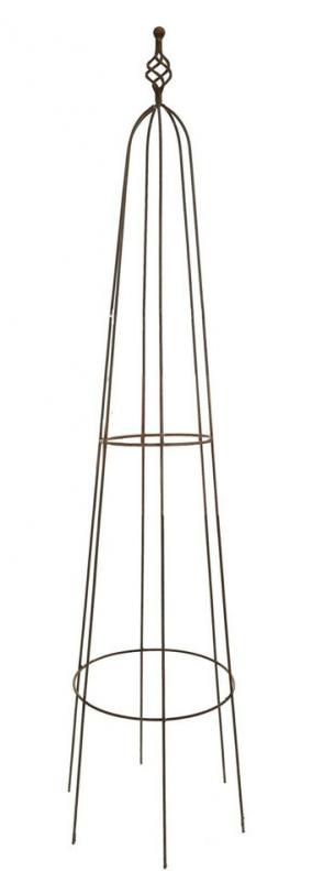 Metal Garden Obelisk 172cm Reeth Natural Rust - UK Garden Products