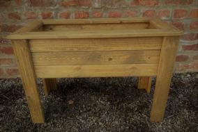 Raised Planter on Legs Trough Wood Ready Made Large - UK Garden Products